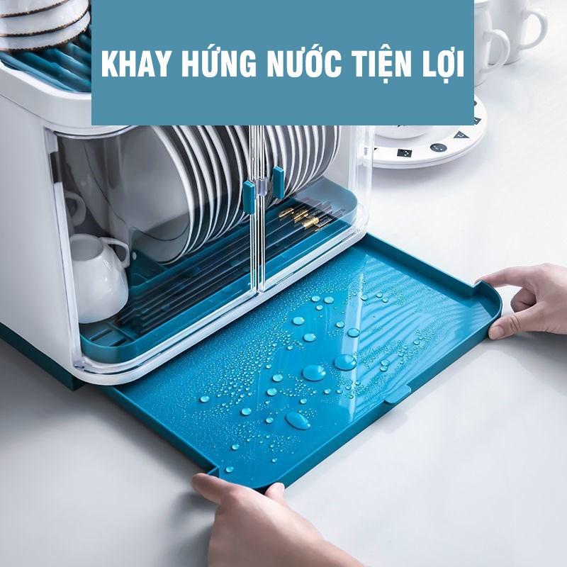 Kệ - Giá để và úp bát chén nhựa có nắp đậy - chạn bát nắp đậy - kệ bát nắp đậy KB02