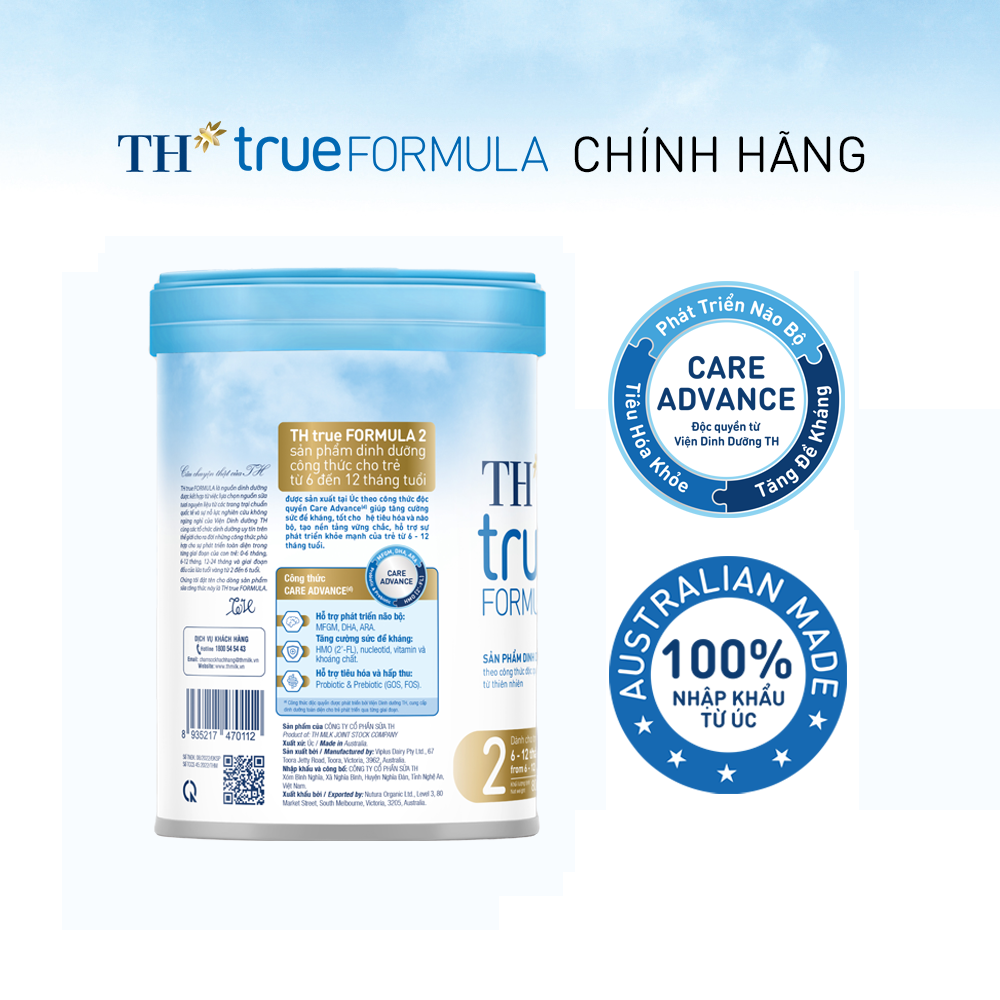 Combo 2 Sản phẩm dinh dưỡng công thức cho trẻ từ 6 đến 12 tháng tuổi TH True Formula 2 800g