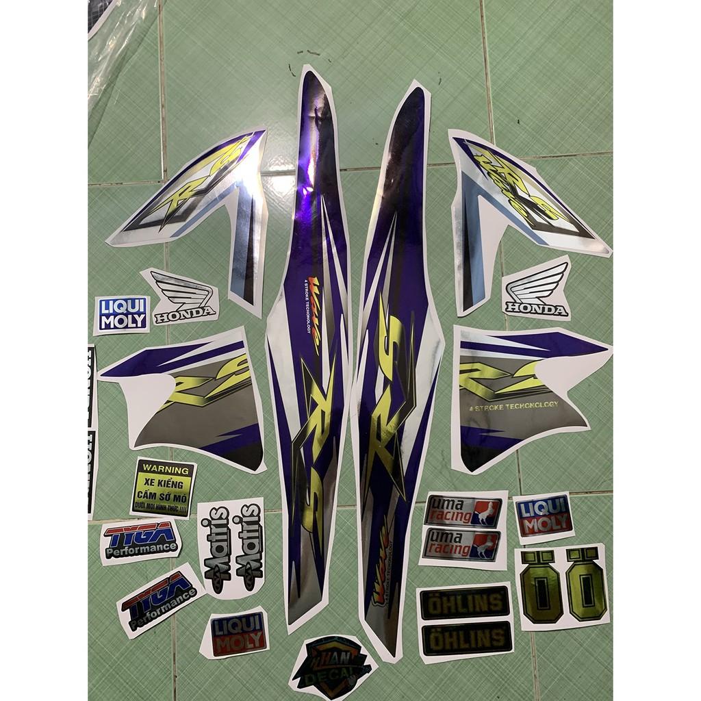 Tem wave rs xanh đen crom 2006-2021