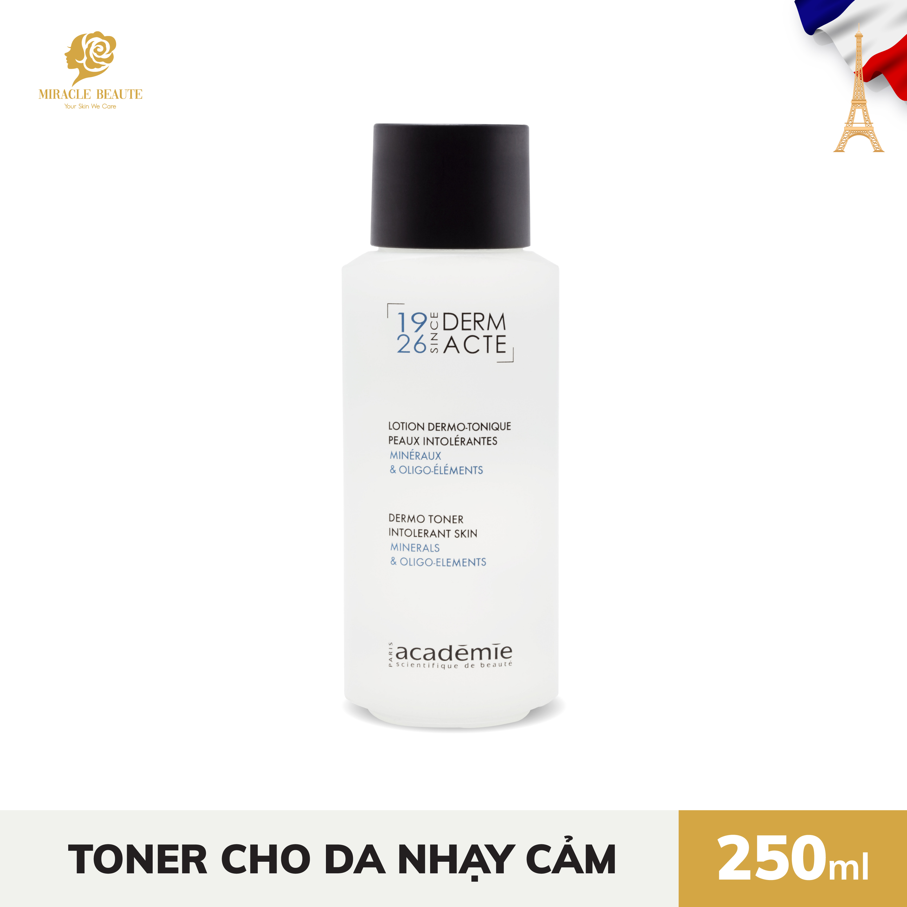 Toner cho da nhạy cảm - LAIT DERMO-NETTOYANT - Academie Scientifique de Beaute