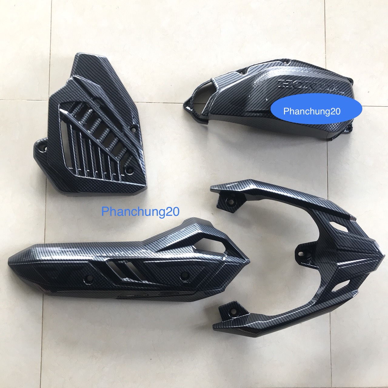 COMBO BỘ ỐP PHỤ KIỆN TRANG TRÍ DÙNG CHO XE AB 2020 2021 - 125 150cc CACBON
