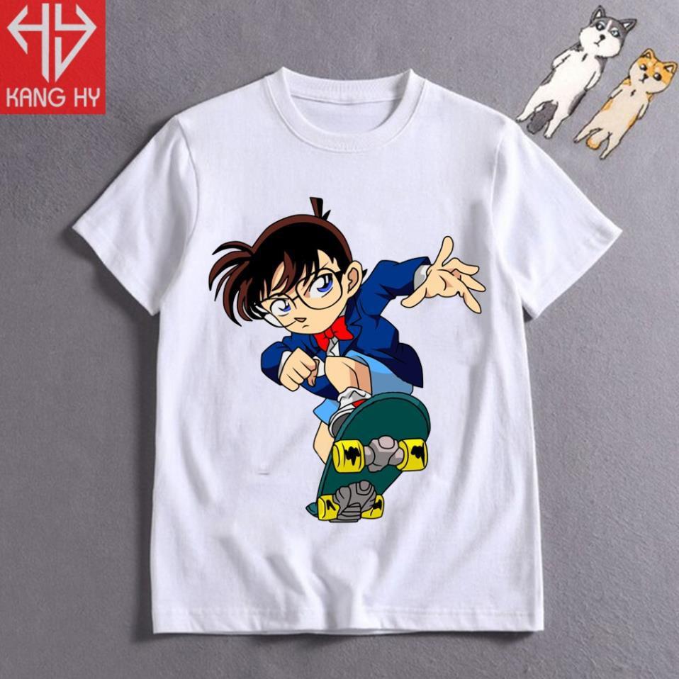 RẺ VÔ ĐỊCH- 4 mẫu áo thun in hình conan in tại shop Vải Cotton 4 chiều F120