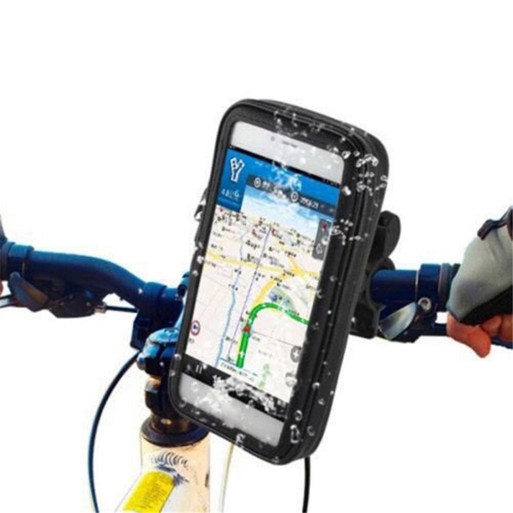 Waterproof 5.5'' Phone Handlebar Mount Holder Bag With Clamp Plastic
