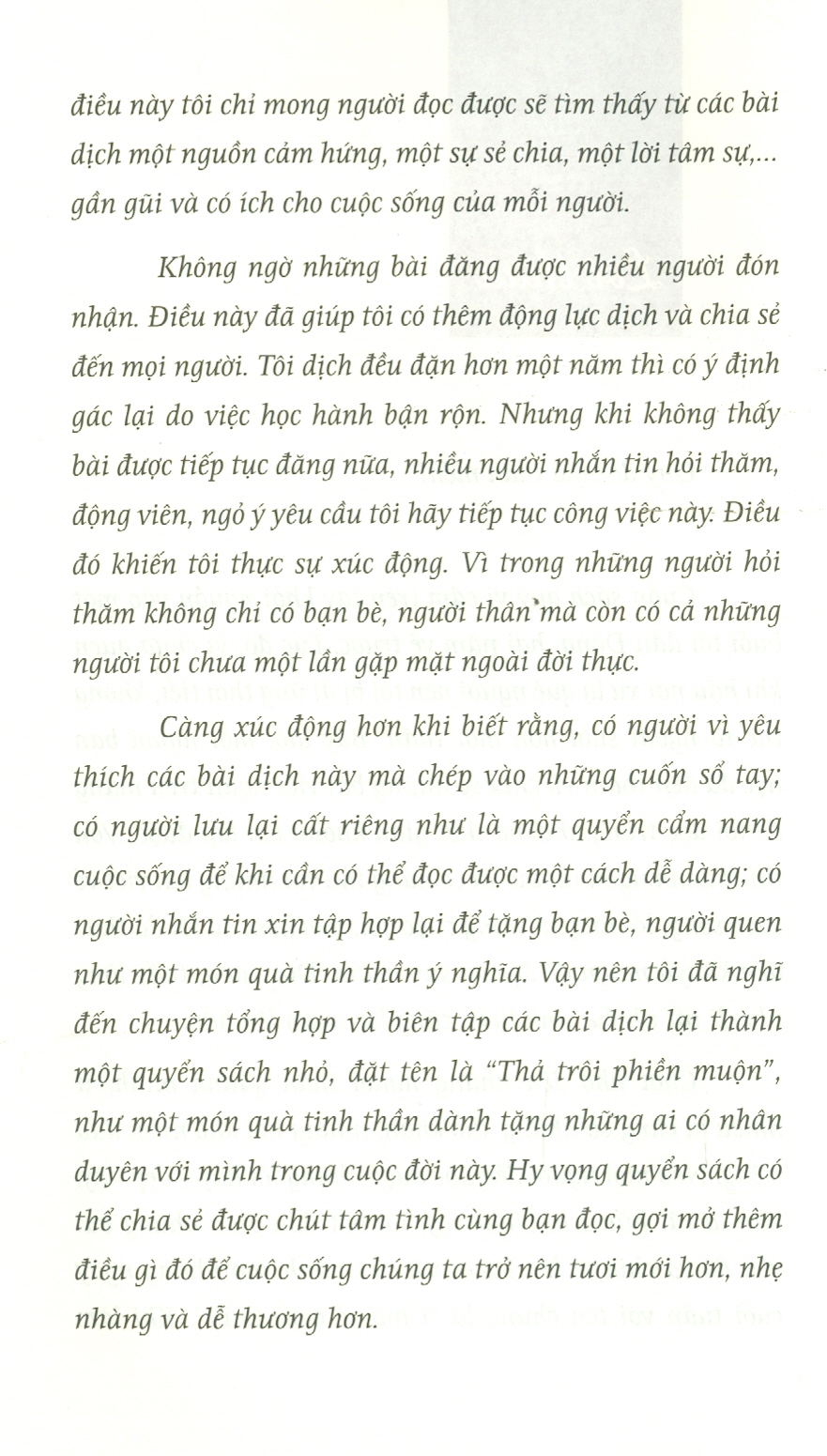 Thả Trôi Phiền Muộn (Tái Bản)_ SGB