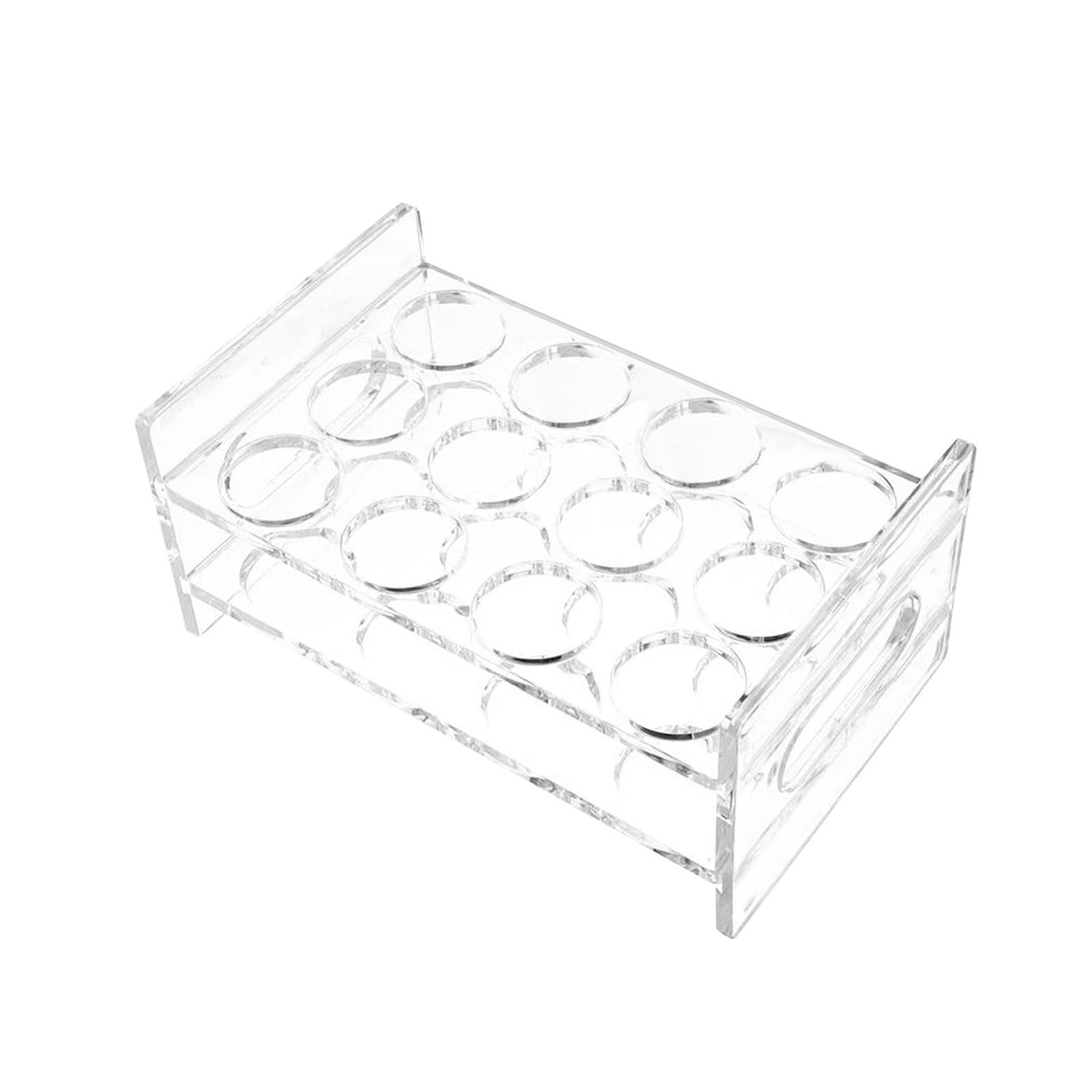 Acrylic Cup Rack Durable Unique Drinkware Portable 12 Round Holes for Party