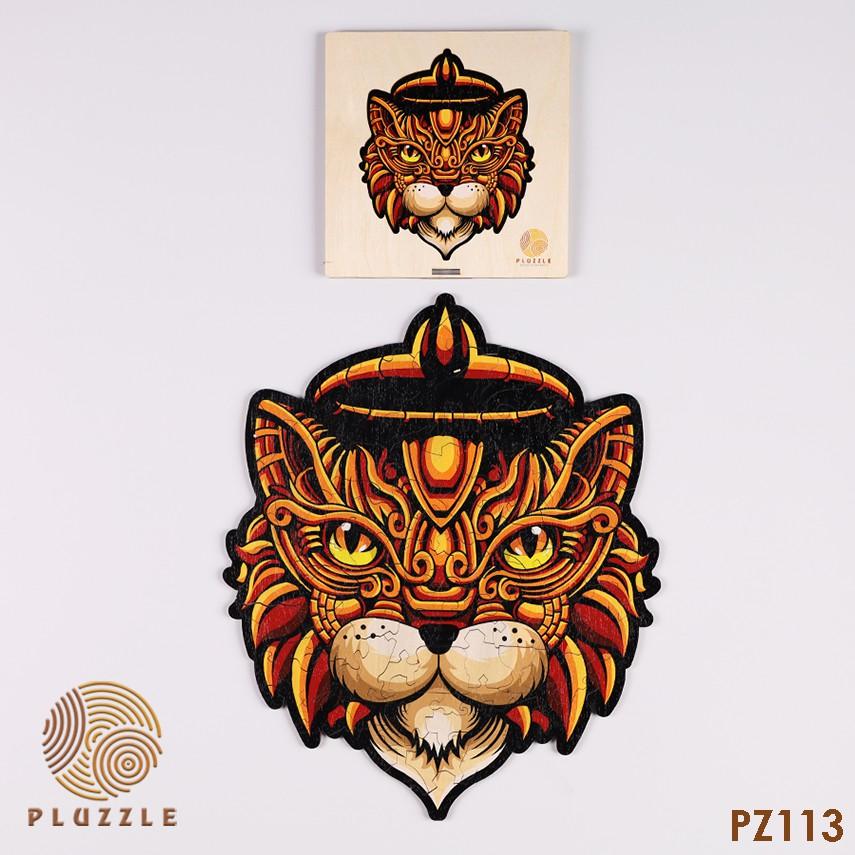 Bộ xếp hình gỗ đồ chơi puzzle ghép hình con vật độc đáo – Con Mèo Ai Cập - PZ113