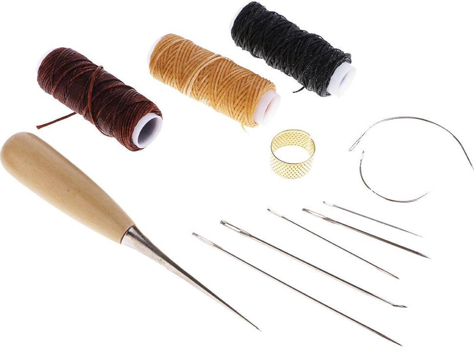 12 Cái/Bộ Da Sáp Đường Chỉ May Đường Chỉ May Kim Khâu Bộ Dụng Cụ