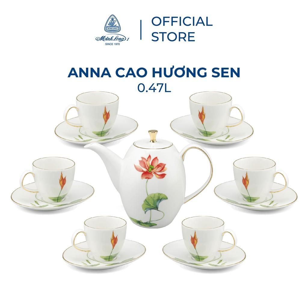 Bộ trà cao 0.47 L  Anna IFP Hương Sen Sứ cao cấp Minh Long