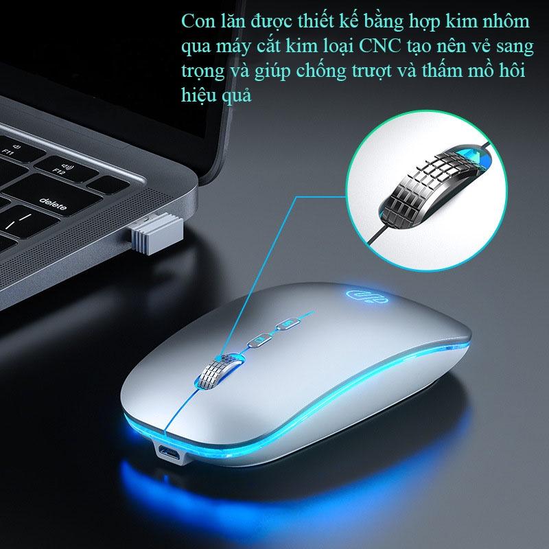 Chuột Không Dây Wireless Bluetooth Pin Sạc Inphic M1L, Chống Ồn, Siêu Nhạy Phù Hợp Sử Dụng Cho Văn Phòng, Chơi Game- Hàng chính hãng