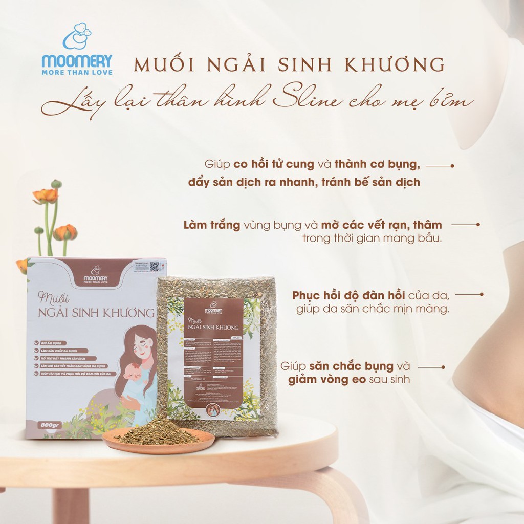 Muối Ngải Sinh Khương Moomery, Săn Eo, Tan mỡ, Mờ Thâm Rạn