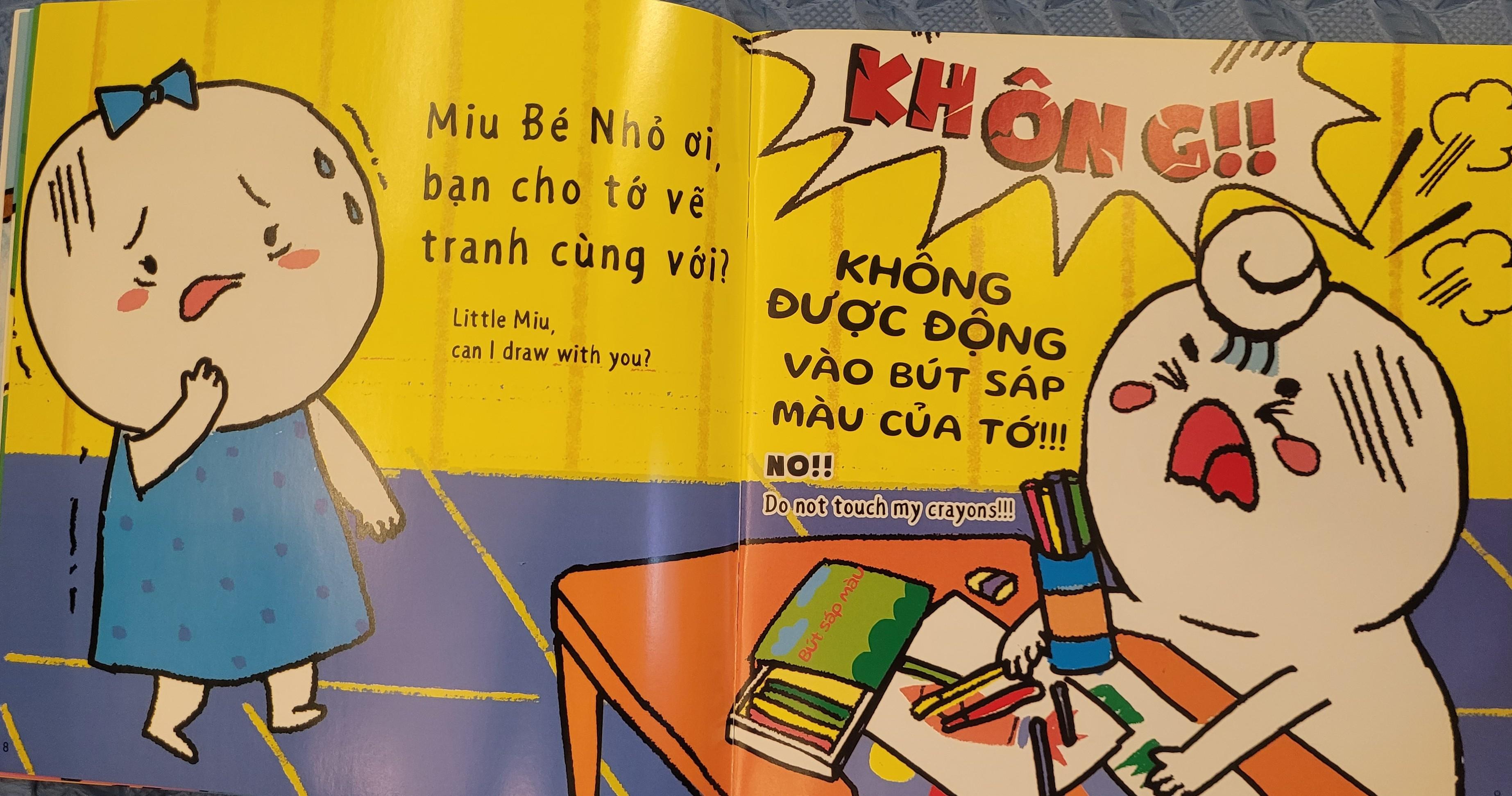 Sách Ehon Miu Bé Nhỏ Phần 2 Song Ngữ - Đừng Ích Kỷ Nhé