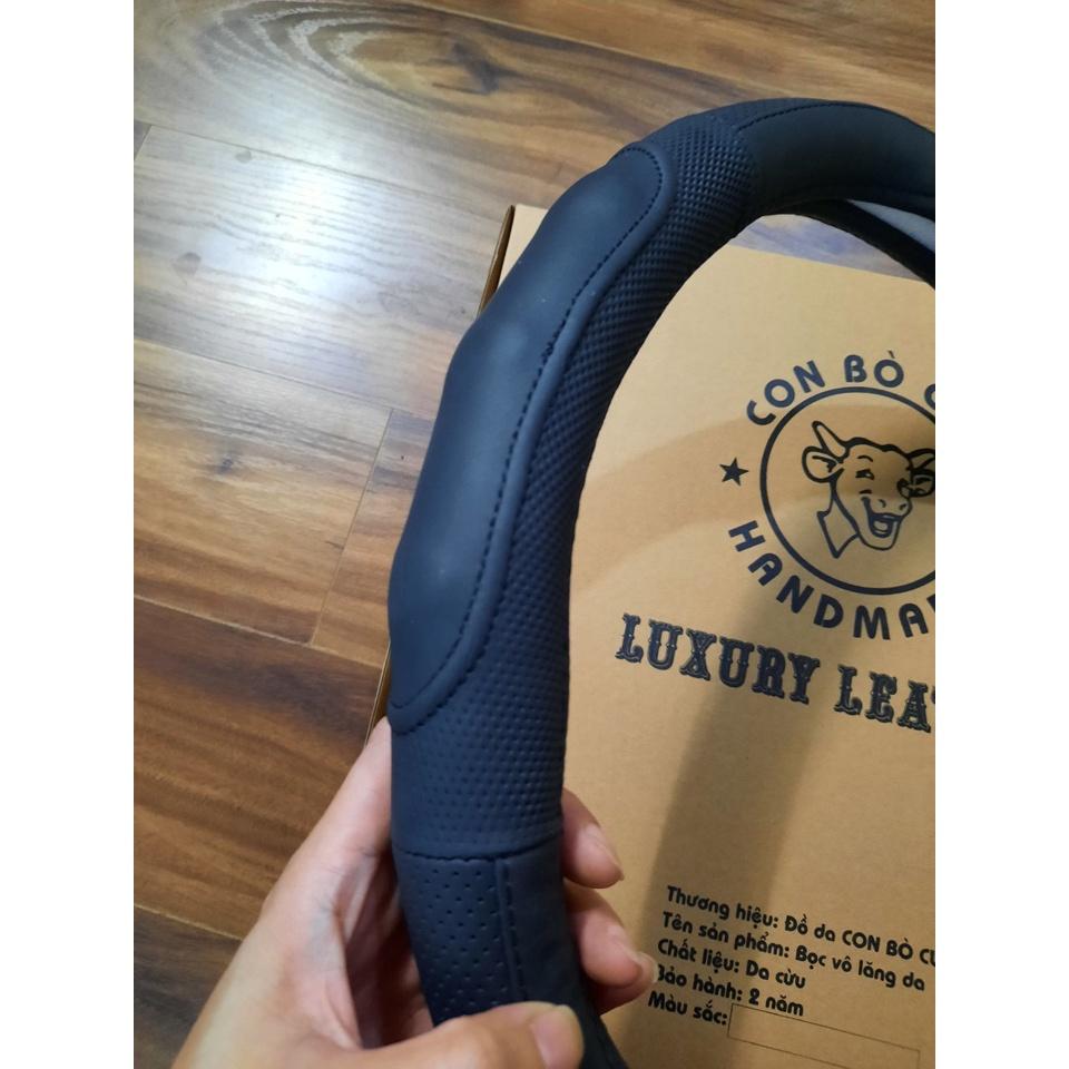 Dcut - Bọc vô lăng tay lái ô tô dcut một đầu size 38cm - Da Thật