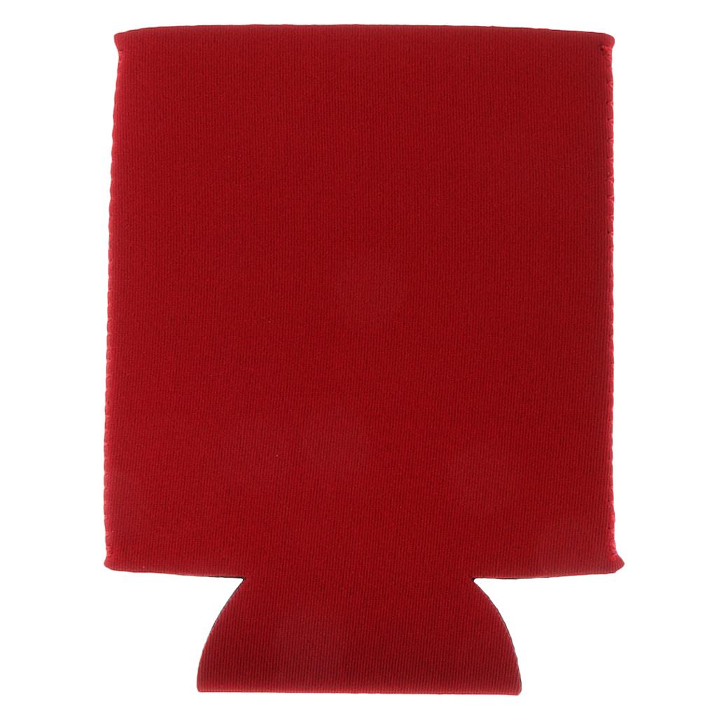 5x Neoprene Cooling Beer Drinks Bottle Tin Can Cooler Sleeve Holder Red
