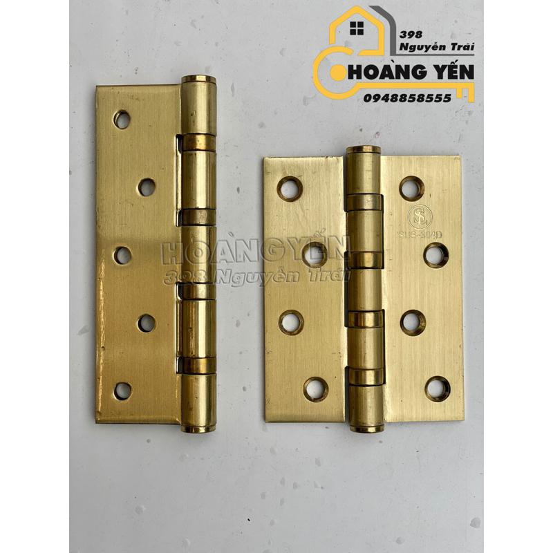 Bản lề lá 10cm & 13cm màu vàng, Bản lề mạ đồng, Bản lề cửa