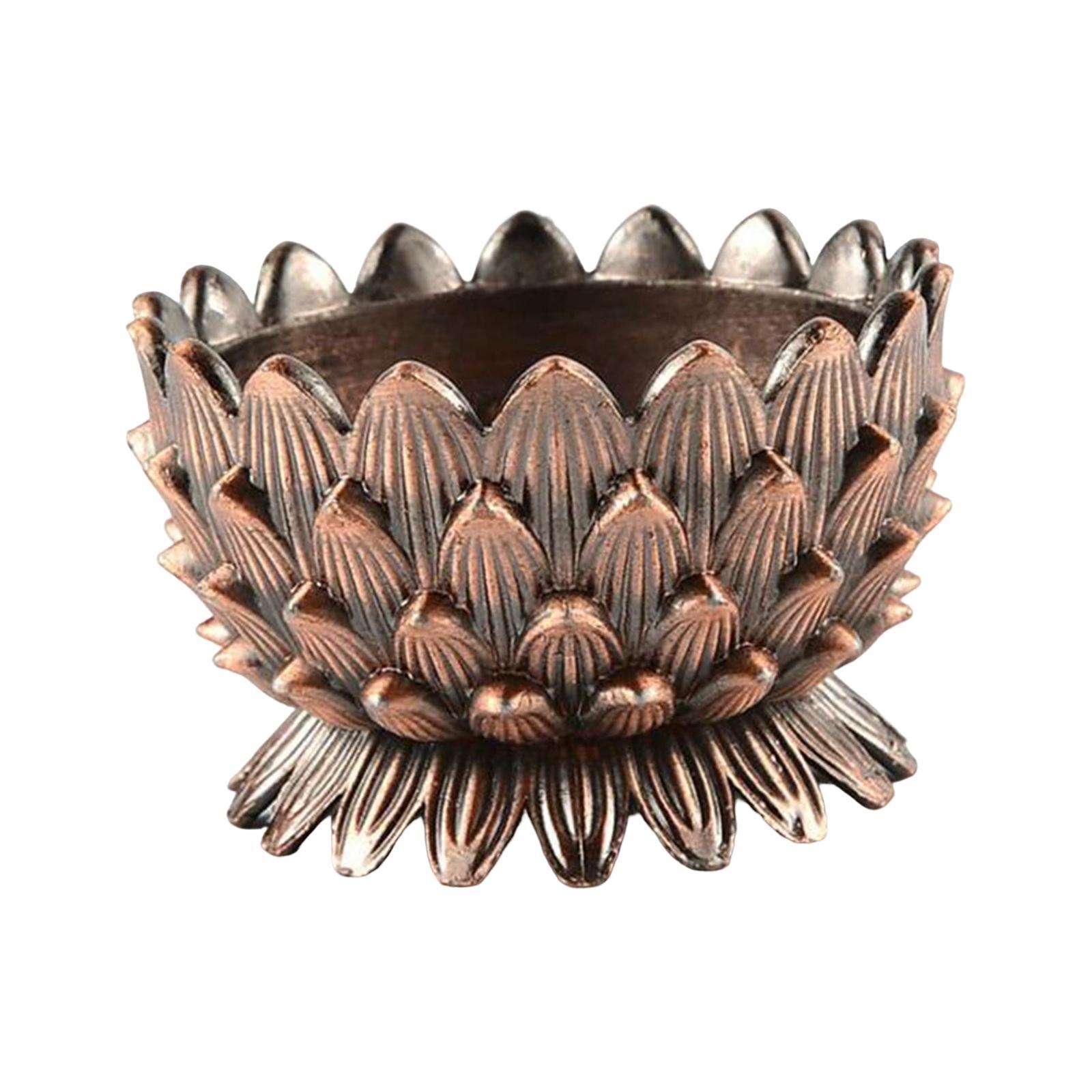 Lotus Ghee Lamp Holder Oil Lamp Holder for Craft Ornaments Buddhist Altar Supplies