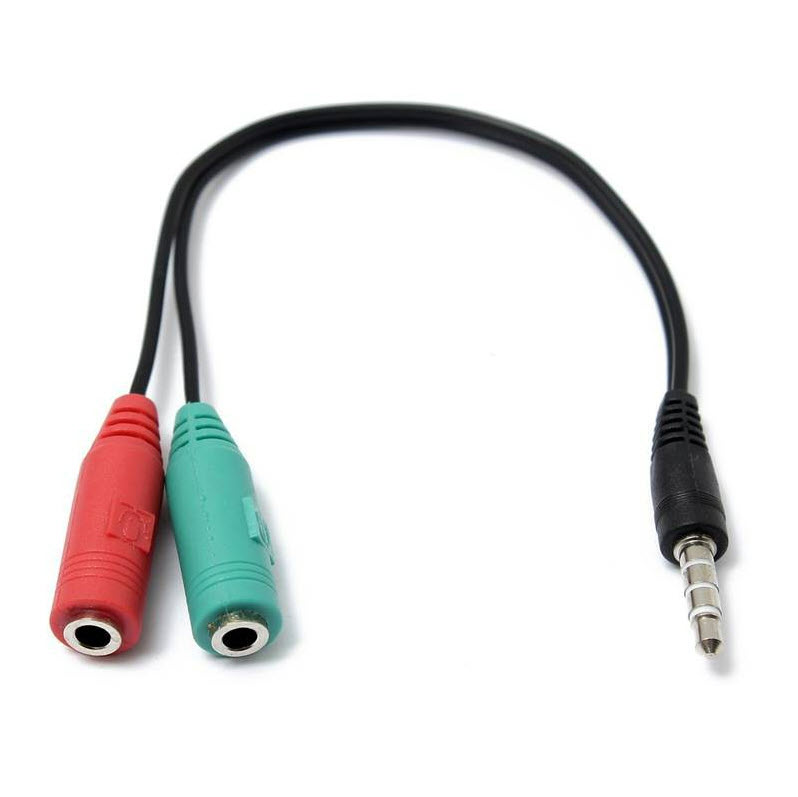 Cáp chia Audio 3.5mm ra mic và loa (Màu Giao Ngẫu Nhiên) - Hàng Chính Hãng