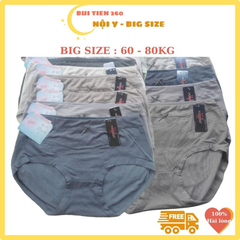 Quần lót nữ cạp cao muối tiêu 528 chất đẹp big size 3XL co dãn cực tốt from to cho người béo mập 60kg-70kg 80kg -90kg
