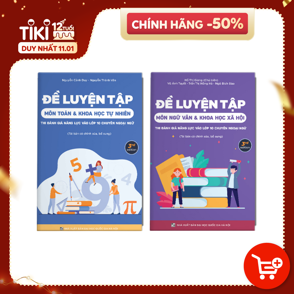 Combo sách Ôn thi Chuyên Ngoại Ngữ (Toán + Văn) - Đề luyện tập ôn thi vào lớp 10 THPT Chuyên Ngoại Ngữ