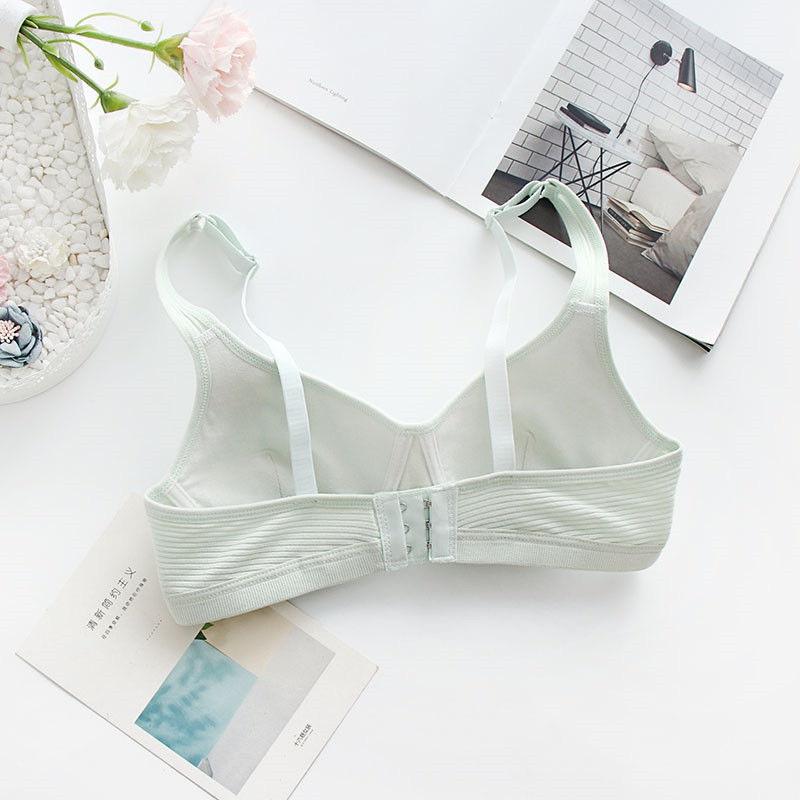 Áo lót nữ áo ngực nữ sinh không gọng mút mỏng chất cotton cài sau A10