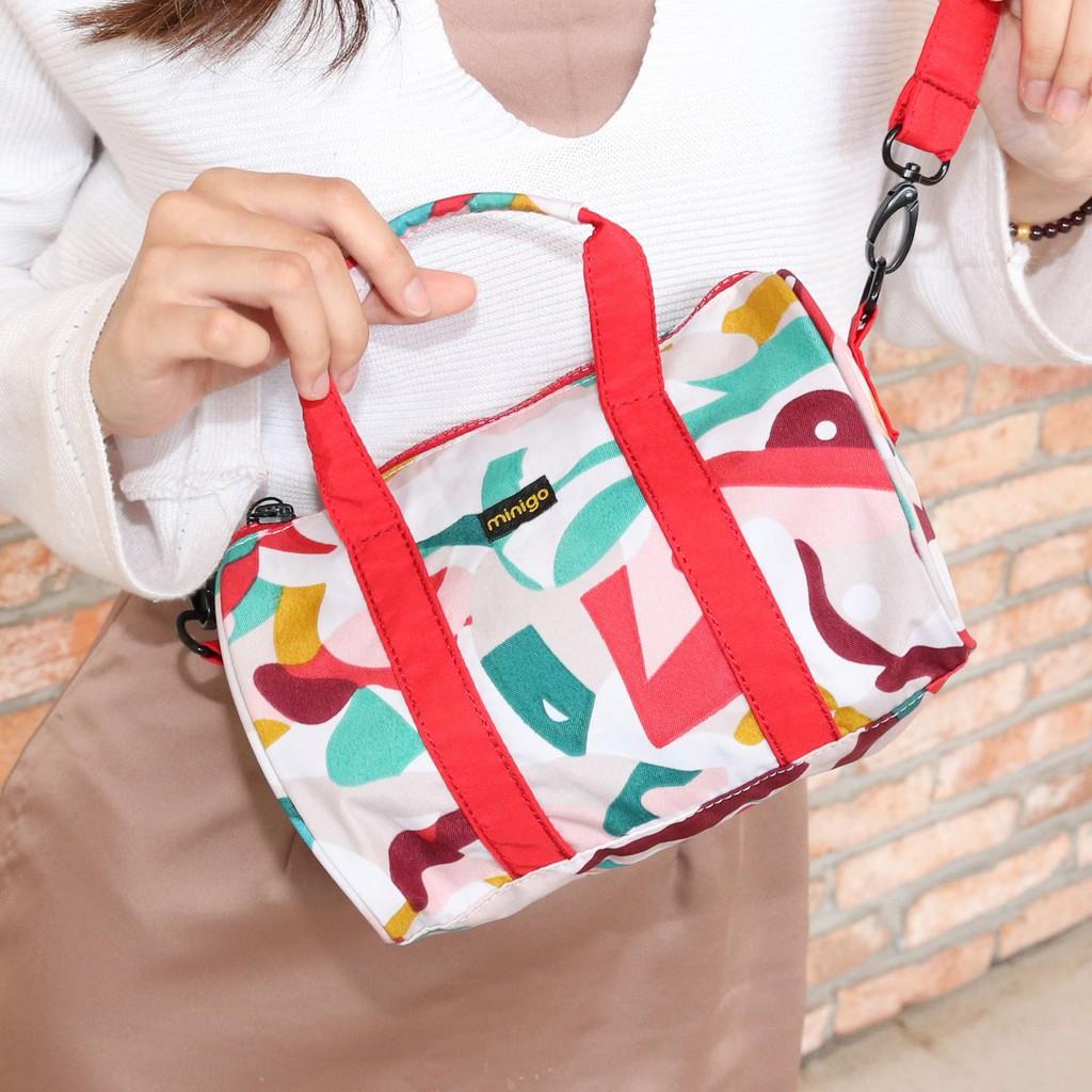 Túi Trống Đeo Chéo Mini Duffle Bag 1 Ngăn Lớn Có Dây Đeo | Thiết Kế Nhỏ Gọn Tiện Dụng Hoa Văn Colorful Abstract