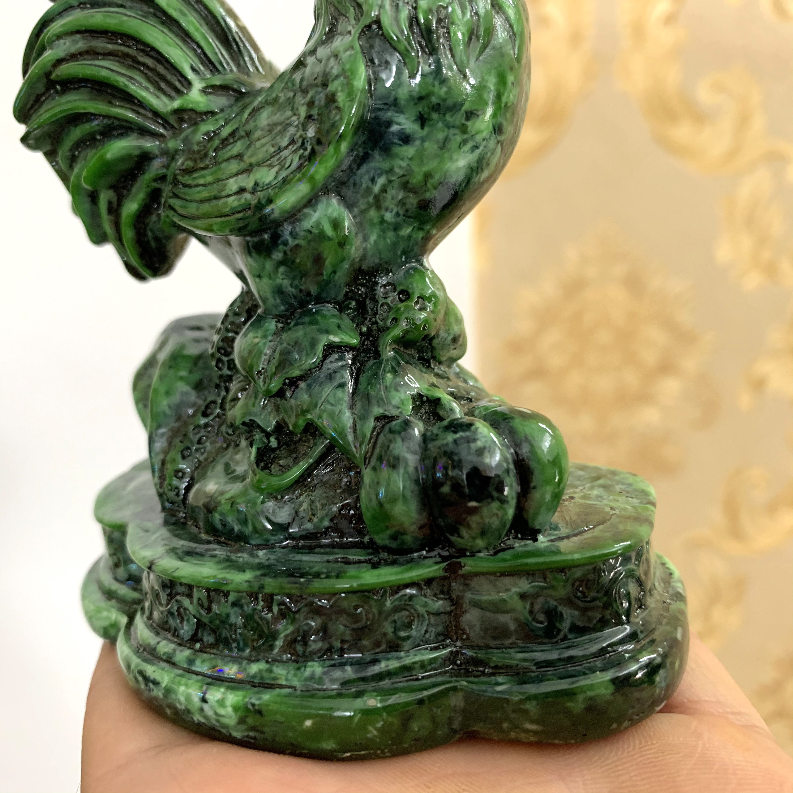 [Linh vật phong thủy] Tượng đá con gà trống phong thủy mang may mắn cho gia chủ - Chiều Cao 12cm