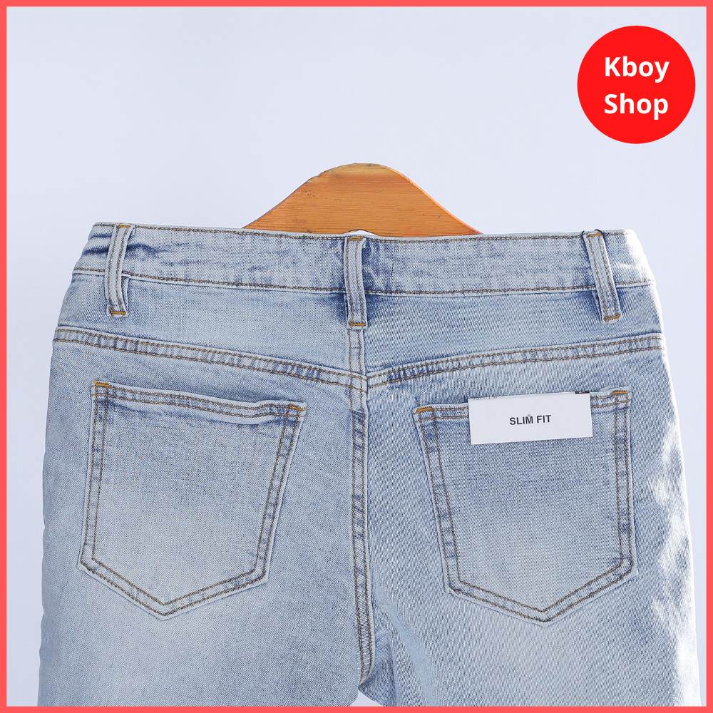 Quần Short Nam Vải Jean Cao Cấp, Form Slimfit Đẹp Dễ Phối Đồ Phong Cách Cá Tính - QN08