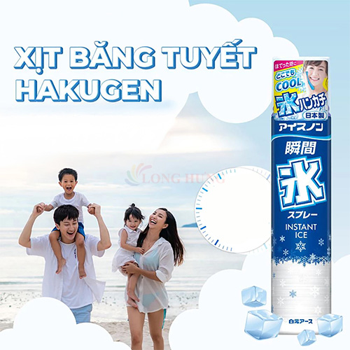 Xịt băng tuyết làm lạnh khăn tay tức thì Hakugen Earth Ice Non (230ml) - Hàng chính hãng