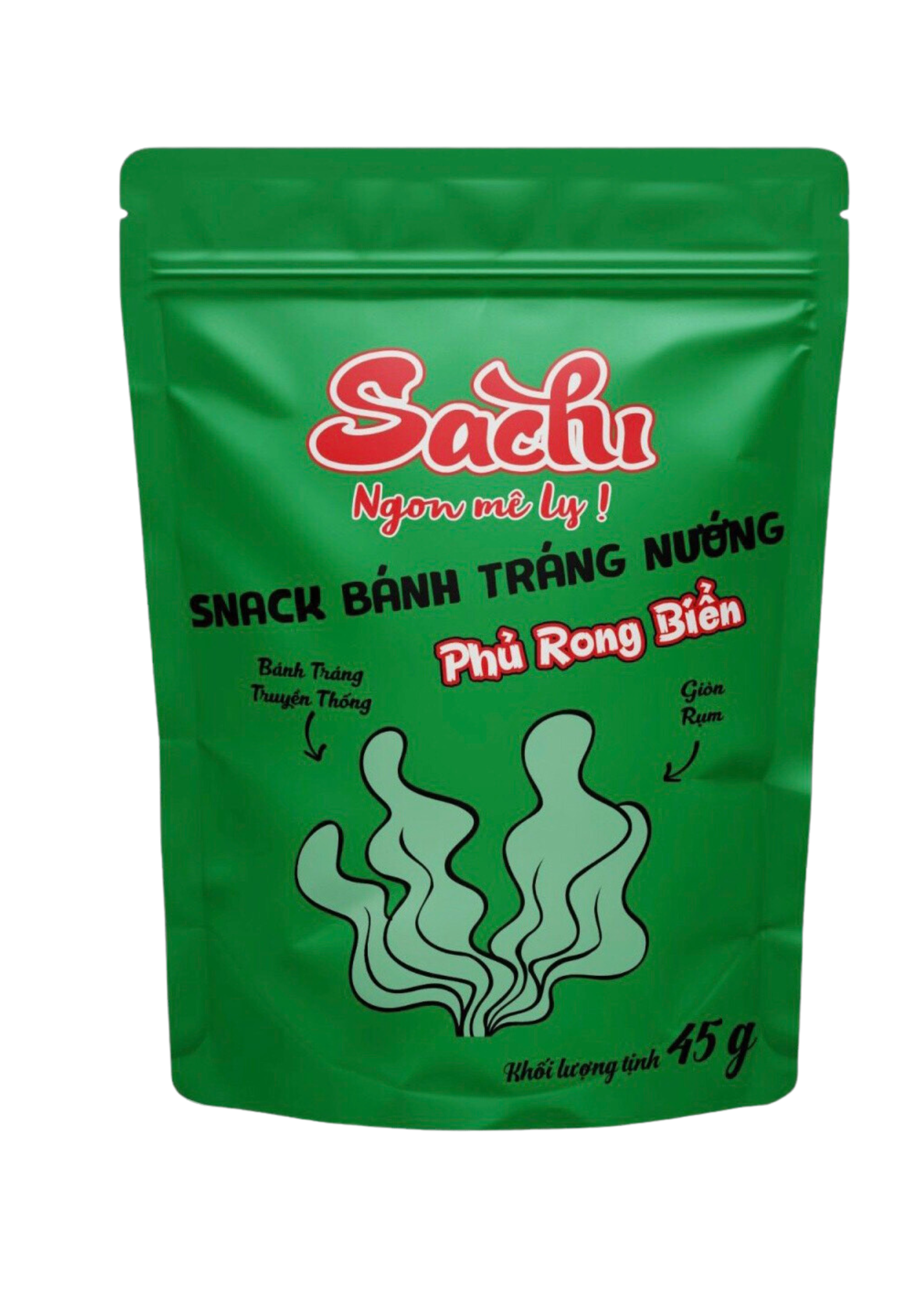 Snack Sachi bánh tráng Vị Rong -  Thùng 5 gói