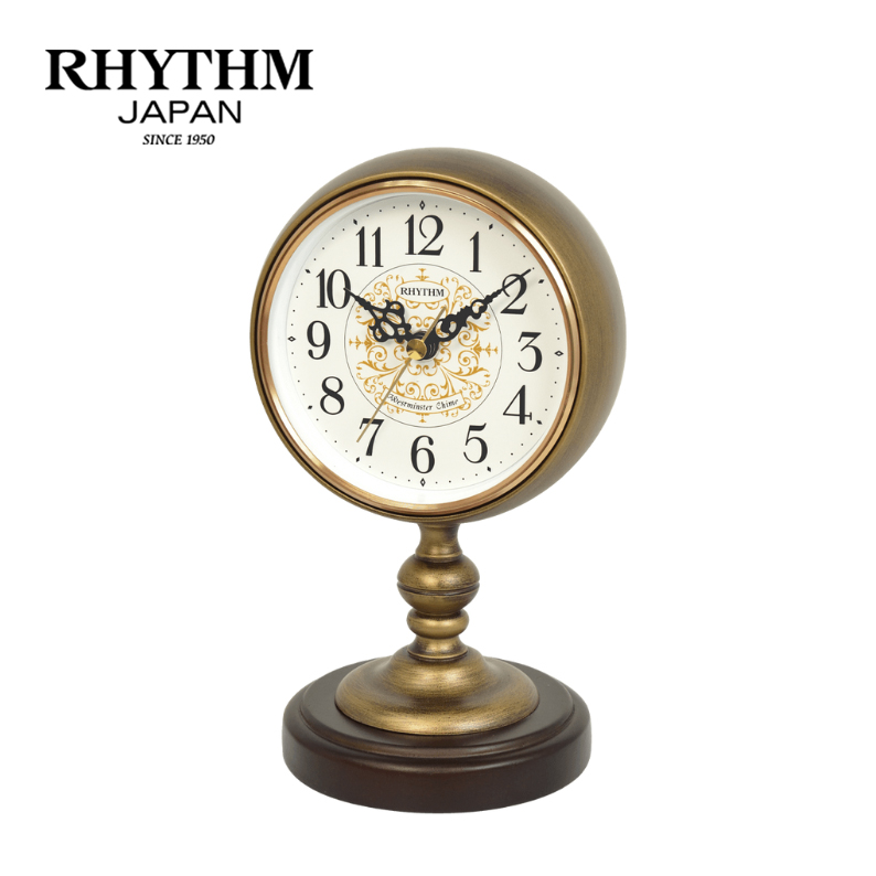 Đồng hồ Để bàn Rhythm CRH269NR18 – Kt 13.8 x 23.1 x 12cm, Vỏ kim loại, Dùng Pin