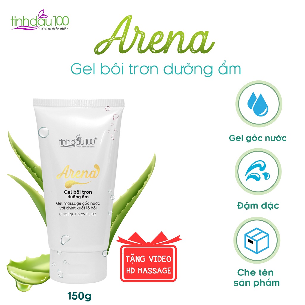 Hình ảnh Gel bôi trơn Arena massage body cho Nam, Nữ tuýp 150g Tinh Dầu 100