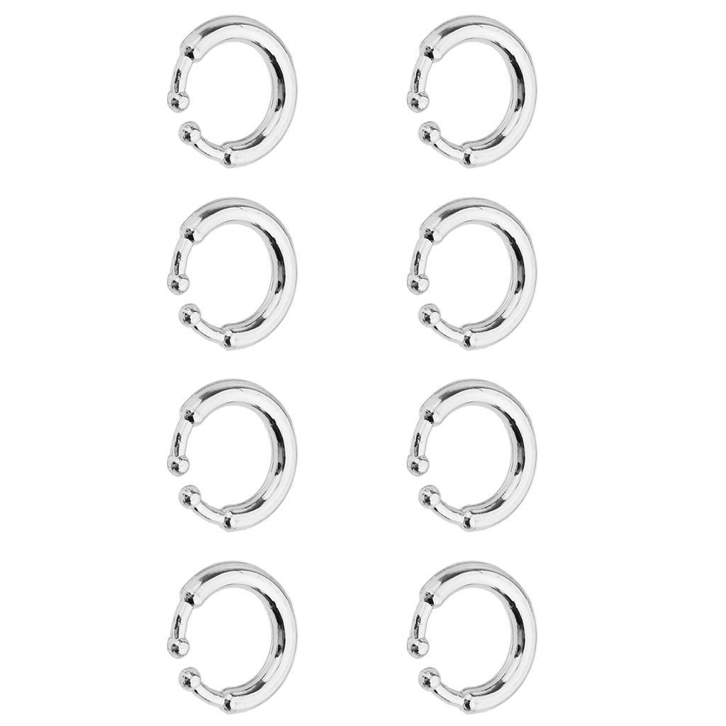 Pack of 8pcs Metal Steel Piercing Rings Nose Lip Hoop Rings Body Jewelry