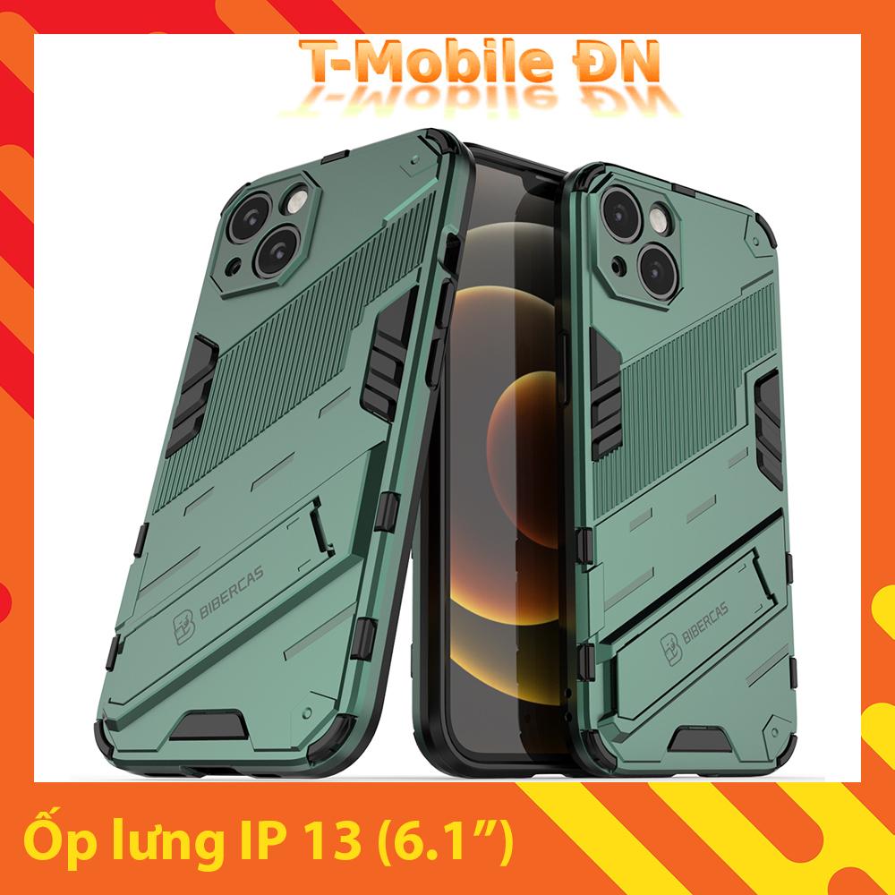 Ốp lưng cho iPhone 13, Ốp chống sốc Iron Man PUNK cao cấp kèm giá đỡ cho iPhone 13