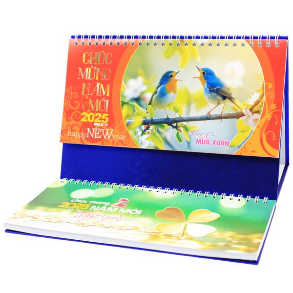 Lịch Bàn 2025 - 2 Lò Xo - Khúc Ca Mùa Xuân - NST85B