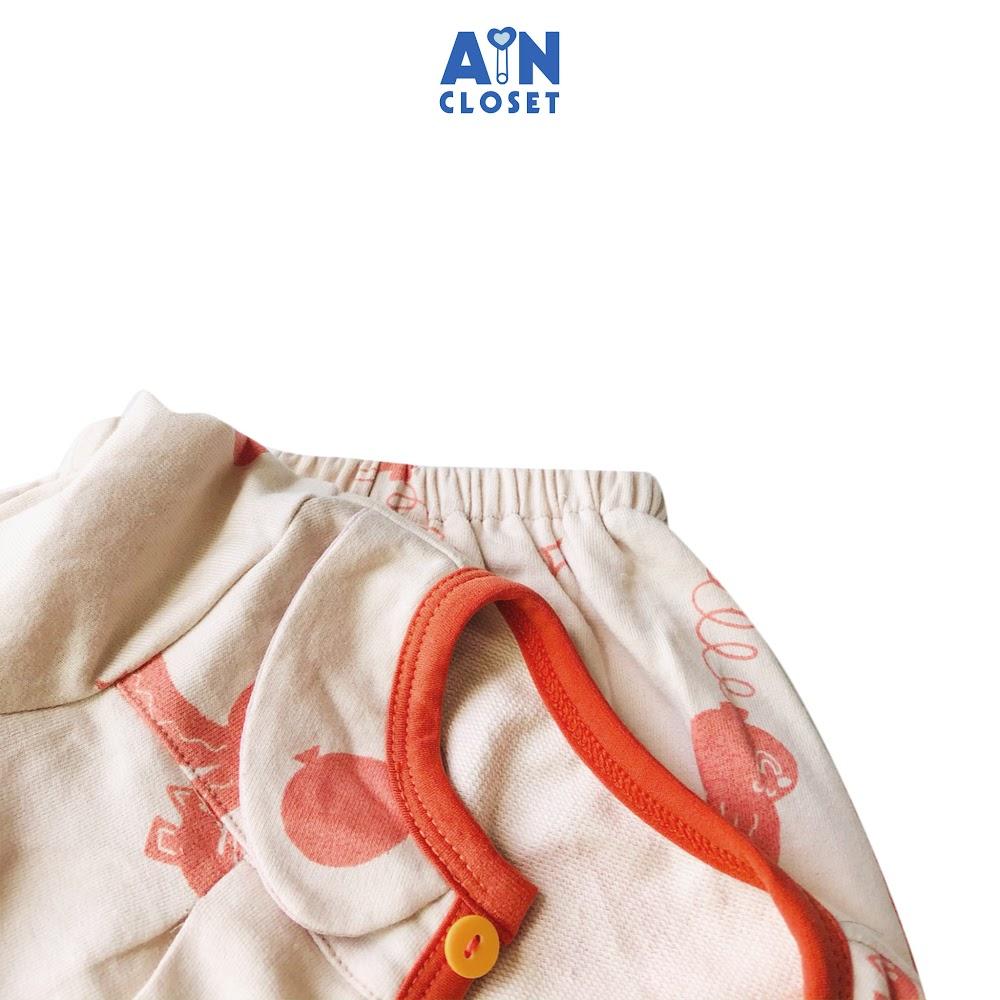 Bộ quần áo dài bé gái họa tiết Thỏ cam tai dài thun da cá - AICDBGBN6RN9 - AIN Closet