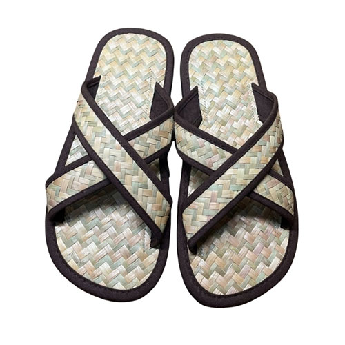 Dép cỏ bàng viền nâu Hương Quế – DCQ-101