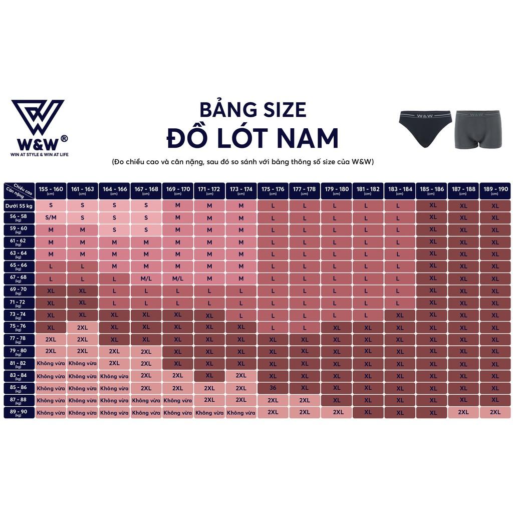 Quần Lót Nam W&amp;W Tam Giác- Chất Liệu Cao Cấp Mềm Mại, Co Giãn Thoải Mái, Khử Mùi Cực Tốt WUW33