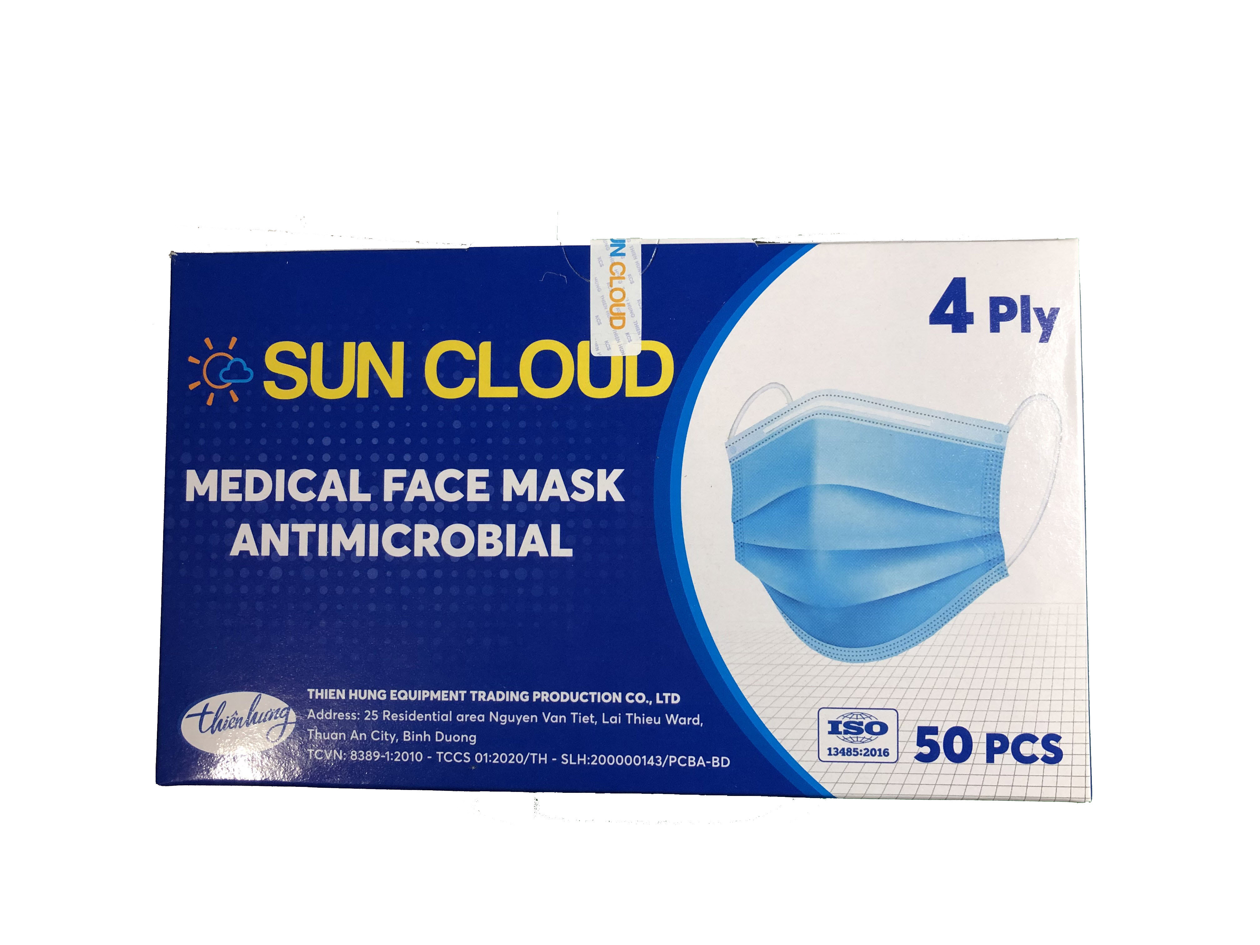 Khẩu Trang Y Tế Cao Cấp SUN CLOUD - 4 Lớp Kháng Khuẩn / 99% Lọc Khuẩn, Bụi, Virus Tốt Nhất / Người Lớn