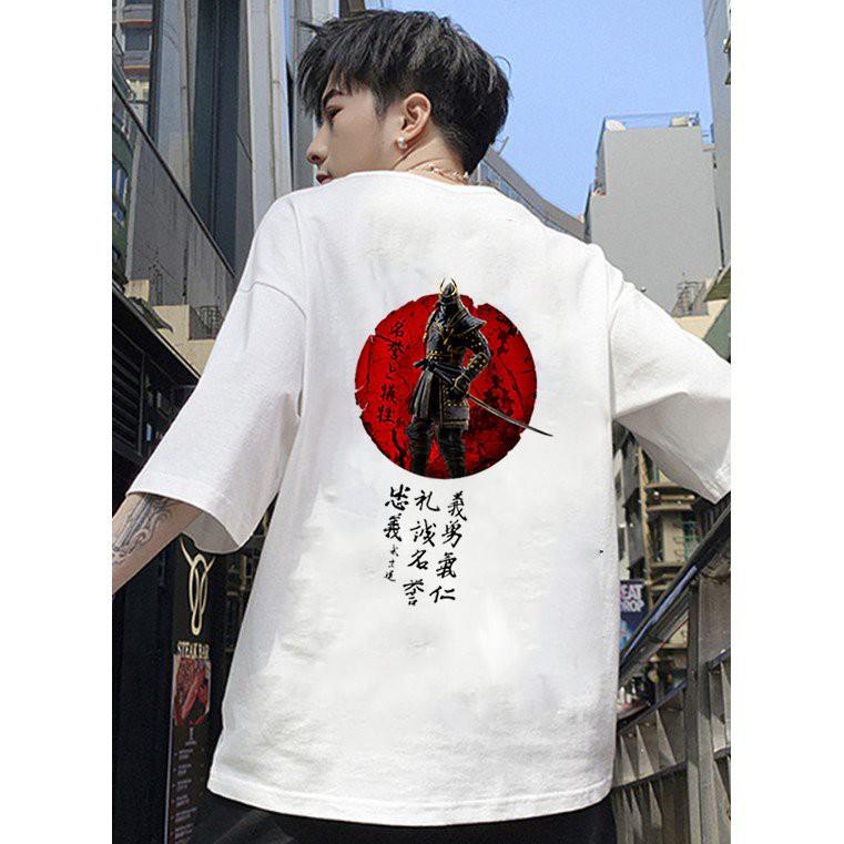 Áo thun tay lỡ nam nữ samurai form rộng vải dày mịn 2020T2657