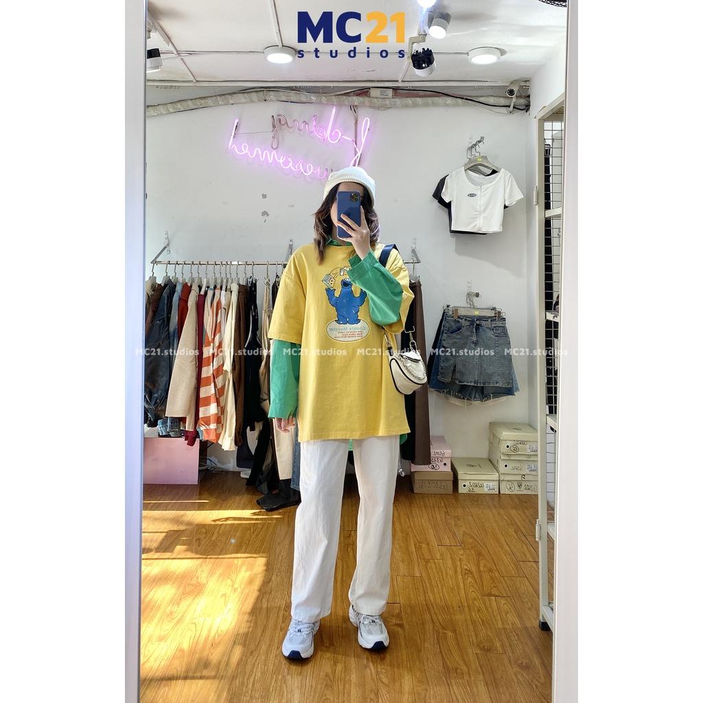 Quần kaki dáng suông MC21.STUDIOS cạp sau chun lưng cao Ulzzang Streetwear Hàn Quốc chất xịn mềm mịn Q3203