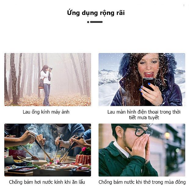 Hộp 100 Khăn Lau Kính Nano, Chống Bám Hơi Nước, Chống Bụi Bẩn - Khăn Lau Kính Nano Hộp 100 Miếng