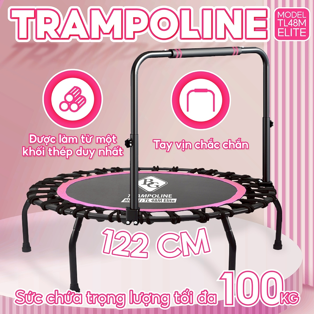 BG Sàn nhún, Đệm Bật Lò Xo TRAMPOLINE TL 48INCH Dành Cho Mọi Lứa Tuổi (hàng nhập khẩu) 