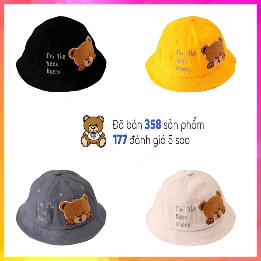 Mũ Cho Bé 1989KIDS Rộng Vành Hình Gấu Đáng Yêu Vòm 46cm