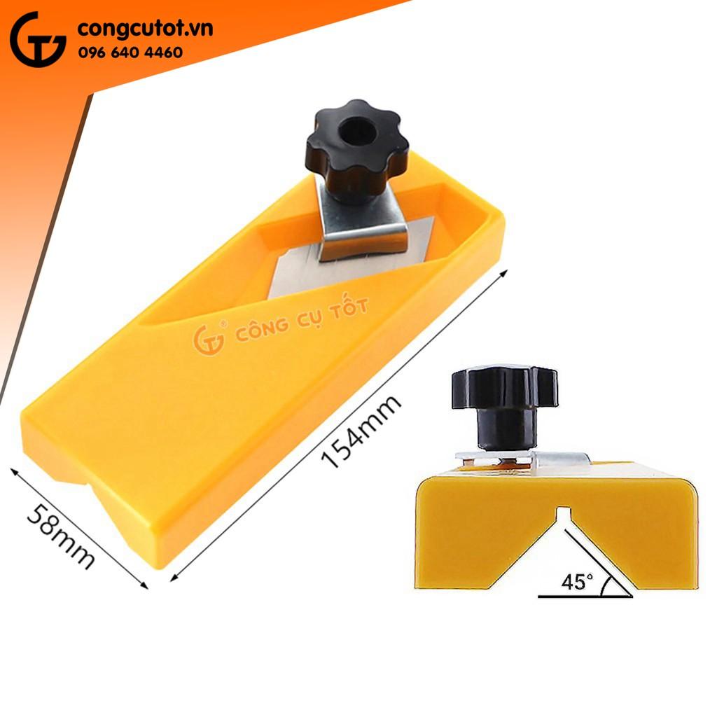 Dao gọt chỉ nẹp nhựa - gọt vát mép gỗ 45° sử dụng lưỡi dao rọc giấy