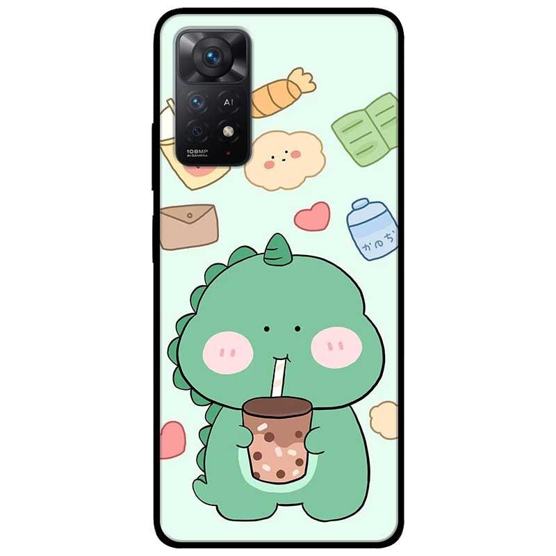 Ốp lưng dành cho Xiaomi Redmi Note 11 Pro 5G - Khủng Long Uống Trà Sữa