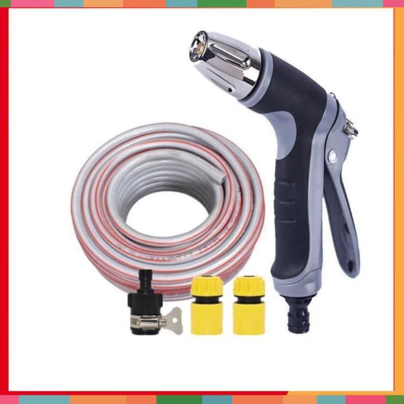 Bộ dây và vòi xịt rửa xe tưới cây tăng áp 7-10m  206817