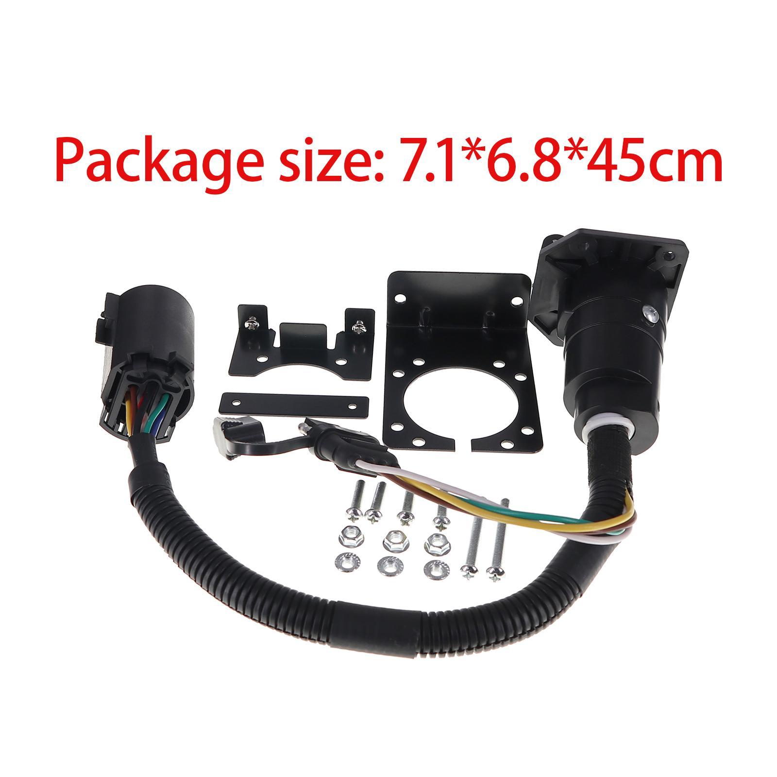 Trailer Wiring Adapter 4 Pin Sockets and 7 Pin Plug Weatherproof Hardware