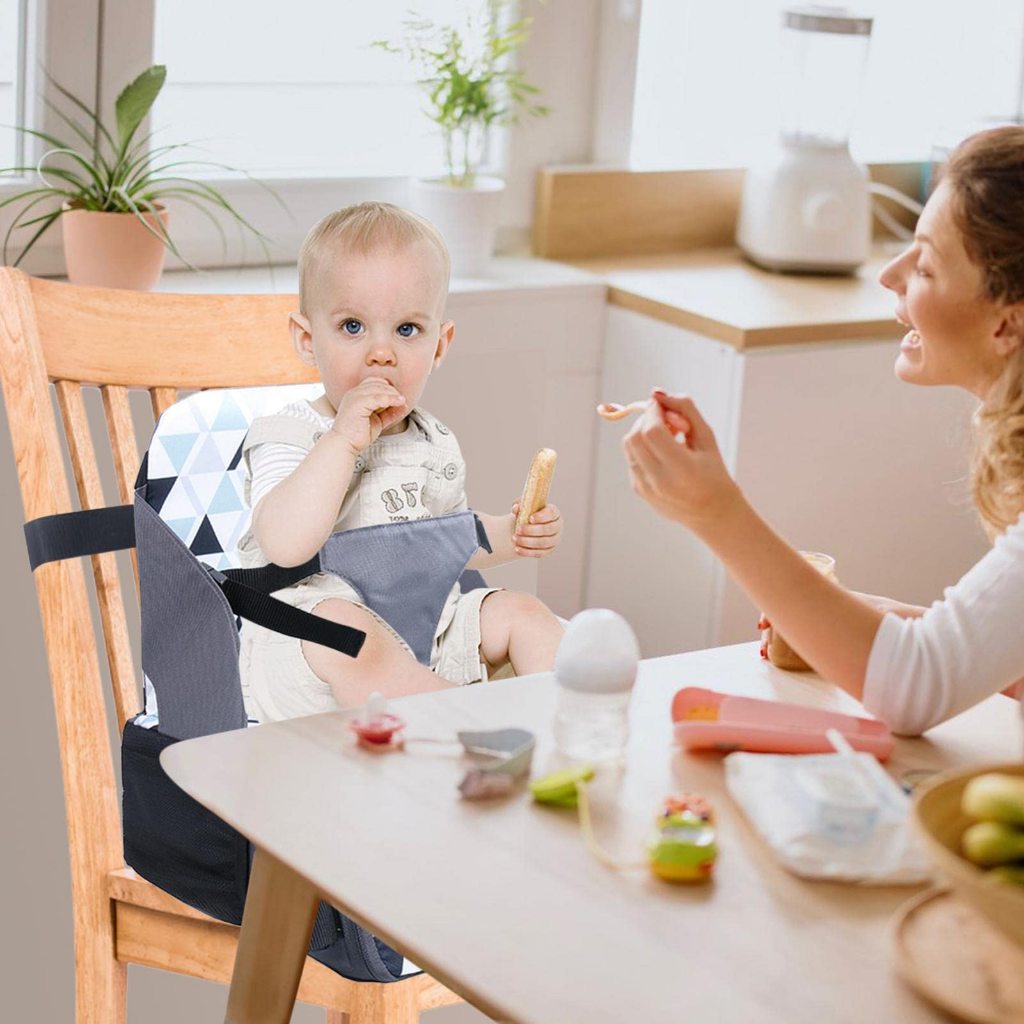 Balo mẹ và bé tích hợp ghế nâng kê cao cho trẻ ăn tại bàn Baby Furniture Booster Seat Portable