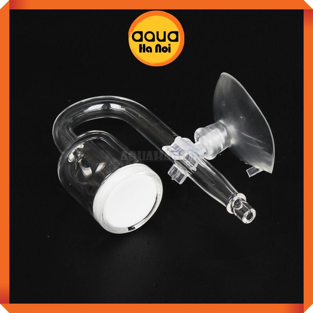 Cốc sủi co2 thủy tinh trong suốt siêu mịn cho bể thủy sinh - Phi 2cm