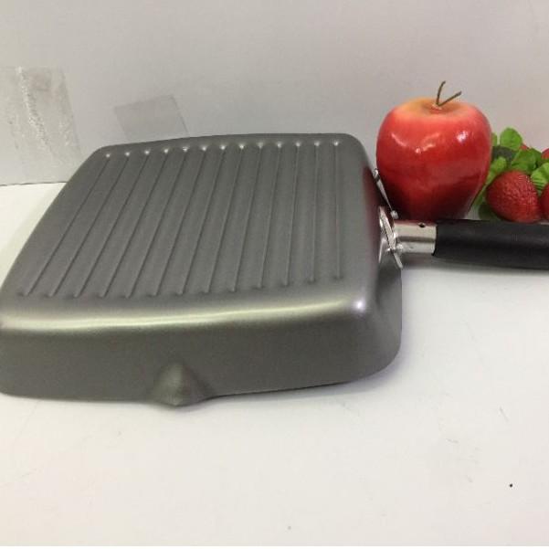 Chảo chống dính có rãnh vuông nướng BBQ, Làm Bò Bít Tết, Bánh Mì Áp Chảo cao cấp sang trọng chính hãng.