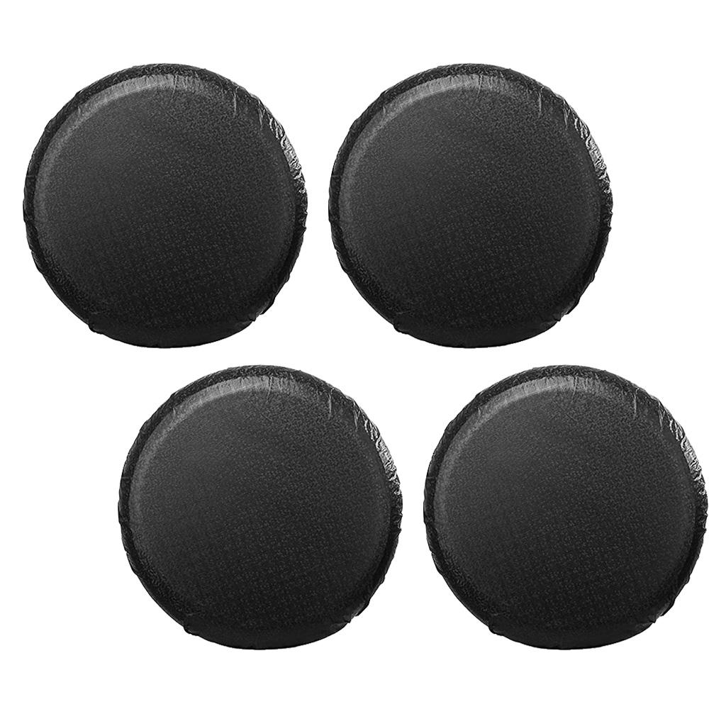 4pcs Trailer Camper, RV Motorhome Universal Fits Tire Covers, Black
